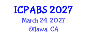 International Conference on Pharmaceutical and Biomedical Sciences (ICPABS) March 24, 2027 - Ottawa, Canada