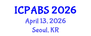 International Conference on Pharmaceutical and Biomedical Sciences (ICPABS) April 13, 2026 - Seoul, Republic of Korea