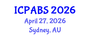 International Conference on Pharmaceutical and Biomedical Sciences (ICPABS) April 27, 2026 - Sydney, Australia