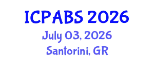 International Conference on Pharmaceutical and Biomedical Sciences (ICPABS) July 03, 2026 - Santorini, Greece
