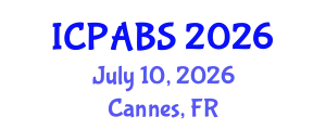 International Conference on Pharmaceutical and Biomedical Sciences (ICPABS) July 10, 2026 - Cannes, France