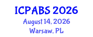 International Conference on Pharmaceutical and Biomedical Sciences (ICPABS) August 14, 2026 - Warsaw, Poland
