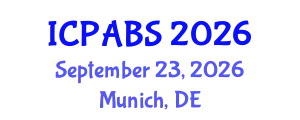 International Conference on Pharmaceutical and Biomedical Sciences (ICPABS) September 23, 2026 - Munich, Germany