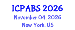 International Conference on Pharmaceutical and Biomedical Sciences (ICPABS) November 04, 2026 - New York, United States