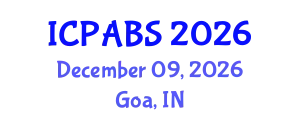 International Conference on Pharmaceutical and Biomedical Sciences (ICPABS) December 09, 2026 - Goa, India