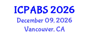 International Conference on Pharmaceutical and Biomedical Sciences (ICPABS) December 09, 2026 - Vancouver, Canada