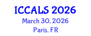 International Conference on Communication and Linguistics Studies (ICCALS) March 30, 2026 - Paris, France