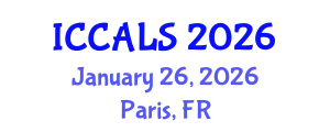International Conference on Communication and Linguistics Studies (ICCALS) January 26, 2026 - Paris, France