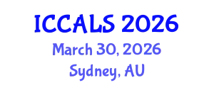 International Conference on Communication and Linguistics Studies (ICCALS) March 30, 2026 - Sydney, Australia