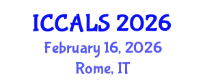 International Conference on Communication and Linguistics Studies (ICCALS) February 16, 2026 - Rome, Italy