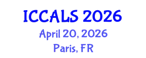 International Conference on Communication and Linguistics Studies (ICCALS) April 20, 2026 - Paris, France