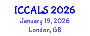 International Conference on Communication and Linguistics Studies (ICCALS) January 19, 2026 - London, United Kingdom