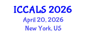 International Conference on Communication and Linguistics Studies (ICCALS) April 20, 2026 - New York, United States