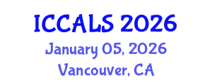 International Conference on Communication and Linguistics Studies (ICCALS) January 05, 2026 - Vancouver, Canada