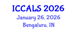 International Conference on Communication and Linguistics Studies (ICCALS) January 26, 2026 - Bengaluru, India