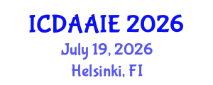 International Conference on Data and Artifical Intelligence Engineering (ICDAAIE) July 19, 2026 - Helsinki, Finland