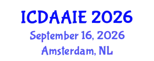 International Conference on Data and Artifical Intelligence Engineering (ICDAAIE) September 16, 2026 - Amsterdam, Netherlands
