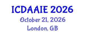 International Conference on Data and Artifical Intelligence Engineering (ICDAAIE) October 21, 2026 - London, United Kingdom