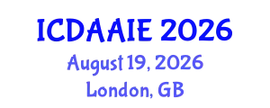International Conference on Data and Artifical Intelligence Engineering (ICDAAIE) August 19, 2026 - London, United Kingdom