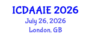 International Conference on Data and Artifical Intelligence Engineering (ICDAAIE) July 26, 2026 - London, United Kingdom