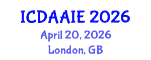 International Conference on Data and Artifical Intelligence Engineering (ICDAAIE) April 20, 2026 - London, United Kingdom