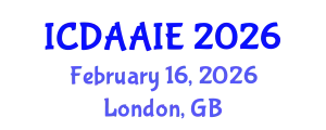 International Conference on Data and Artifical Intelligence Engineering (ICDAAIE) February 16, 2026 - London, United Kingdom