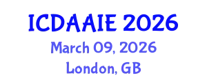 International Conference on Data and Artifical Intelligence Engineering (ICDAAIE) March 09, 2026 - London, United Kingdom