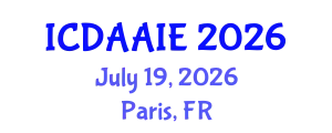 International Conference on Data and Artifical Intelligence Engineering (ICDAAIE) July 19, 2026 - Paris, France