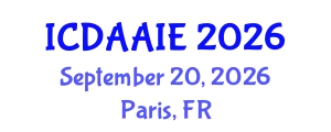 International Conference on Data and Artifical Intelligence Engineering (ICDAAIE) September 20, 2026 - Paris, France