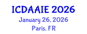 International Conference on Data and Artifical Intelligence Engineering (ICDAAIE) January 26, 2026 - Paris, France