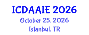 International Conference on Data and Artifical Intelligence Engineering (ICDAAIE) October 25, 2026 - Istanbul, Turkey