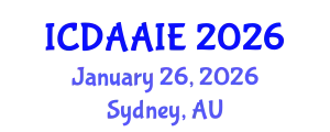 International Conference on Data and Artifical Intelligence Engineering (ICDAAIE) January 26, 2026 - Sydney, Australia