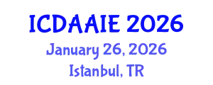 International Conference on Data and Artifical Intelligence Engineering (ICDAAIE) January 26, 2026 - Istanbul, Turkey
