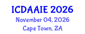 International Conference on Data and Artifical Intelligence Engineering (ICDAAIE) November 04, 2026 - Cape Town, South Africa
