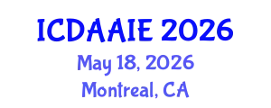 International Conference on Data and Artifical Intelligence Engineering (ICDAAIE) May 18, 2026 - Montreal, Canada