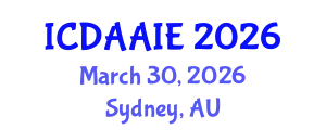 International Conference on Data and Artifical Intelligence Engineering (ICDAAIE) March 30, 2026 - Sydney, Australia