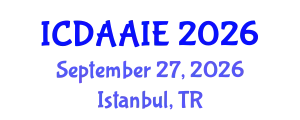 International Conference on Data and Artifical Intelligence Engineering (ICDAAIE) September 27, 2026 - Istanbul, Turkey
