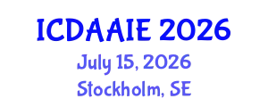 International Conference on Data and Artifical Intelligence Engineering (ICDAAIE) July 15, 2026 - Stockholm, Sweden