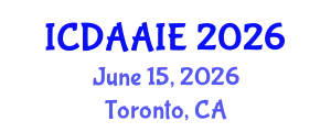 International Conference on Data and Artifical Intelligence Engineering (ICDAAIE) June 15, 2026 - Toronto, Canada