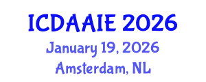 International Conference on Data and Artifical Intelligence Engineering (ICDAAIE) January 19, 2026 - Amsterdam, Netherlands
