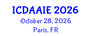 International Conference on Data and Artifical Intelligence Engineering (ICDAAIE) October 28, 2026 - Paris, France