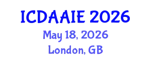 International Conference on Data and Artifical Intelligence Engineering (ICDAAIE) May 18, 2026 - London, United Kingdom