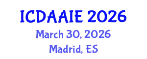 International Conference on Data and Artifical Intelligence Engineering (ICDAAIE) March 30, 2026 - Madrid, Spain