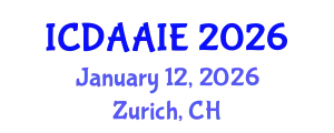 International Conference on Data and Artifical Intelligence Engineering (ICDAAIE) January 12, 2026 - Zurich, Switzerland