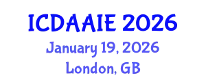 International Conference on Data and Artifical Intelligence Engineering (ICDAAIE) January 19, 2026 - London, United Kingdom