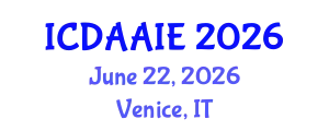 International Conference on Data and Artifical Intelligence Engineering (ICDAAIE) June 22, 2026 - Venice, Italy