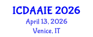 International Conference on Data and Artifical Intelligence Engineering (ICDAAIE) April 13, 2026 - Venice, Italy