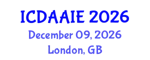 International Conference on Data and Artifical Intelligence Engineering (ICDAAIE) December 09, 2026 - London, United Kingdom
