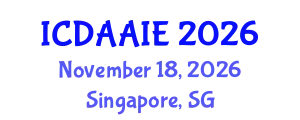 International Conference on Data and Artifical Intelligence Engineering (ICDAAIE) November 18, 2026 - Singapore, Singapore