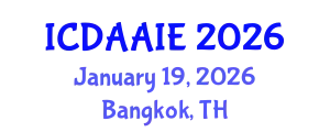 International Conference on Data and Artifical Intelligence Engineering (ICDAAIE) January 19, 2026 - Bangkok, Thailand